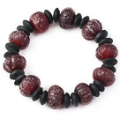 Fashion Natural Pumpkin Shape Original Red Agate Rosary Bracelet