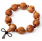 Fashion Amulet Natural Pecan Rosary Beads Bracelet (You Can Select 1 from 3 Bracelets)