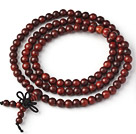 Fashion Multi-Row India Pterocarpus Santalinus Rosary Beads Bracelet