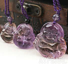 Natural Ametrine Laughing Buddha Pendant Necklace