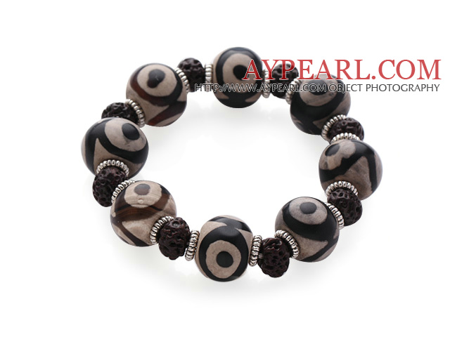 Style vintage Single Strand agate Bracelet (3 différents types au choix)