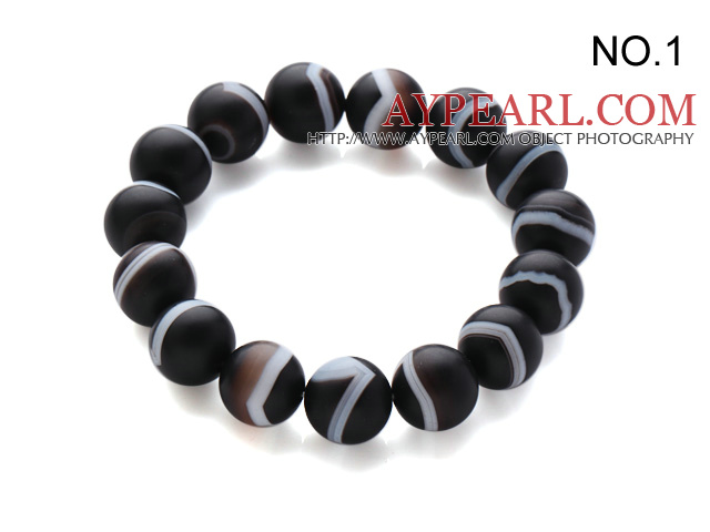 Simplu Design clasic Single Strand natural Agate brățară (2 tipuri diferite de a alege)