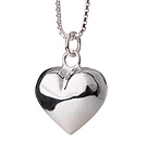 Fashion Style 925 Sterling Silver Heart Shape Pendant Necklace