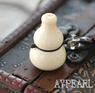 Natural Corozo Nut Cucurbit Shape Pendant Necklace