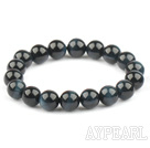 10mm ronde oeil de tigre bleu Bracelet extensible