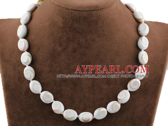 Одноместный Strand Овальная форма ВС Моллюски ожерелье