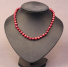 Simple Trendy Style Natural Red Potato Pearl Necklace