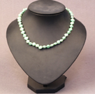 Simple Trendy Style Natural Light Green Pearl Necklace