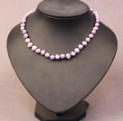 Simple Trendy Style Natural Violet Color Potato Pearl Necklace