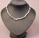 Simple Trendy Style Natural Gray Potato Pearl Necklace