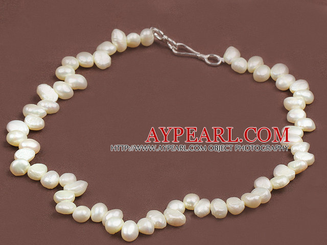 Special Design blanc naturel collier de perles d'eau douce