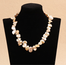 Wholesale Special Beautiful Gift Flower Shape A Grade Pink Rebirth Pearl Party Necklace