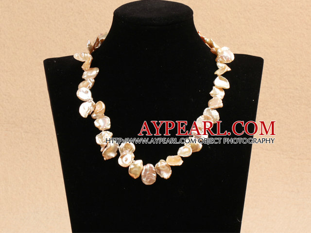 Special Beautiful Gift Flower Shape A Grade Pink Rebirth Pearl Party Necklace