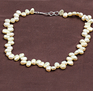 Special Design Champagne naturel d'eau douce collier de perles