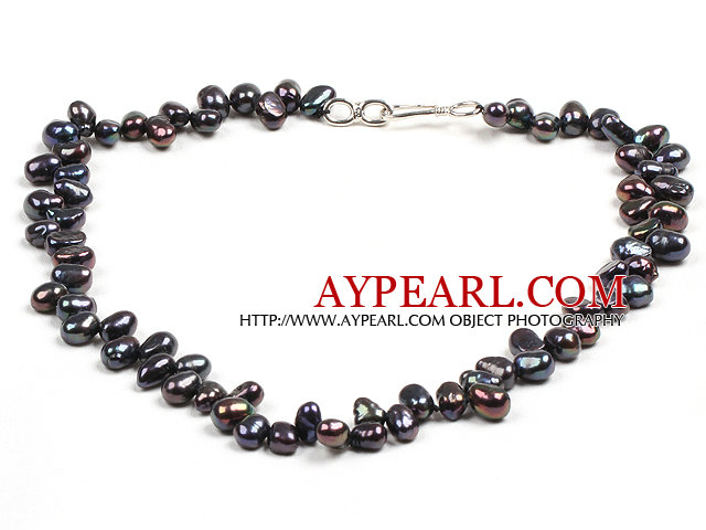 Special Design Noir Naturel eau douce collier de perles