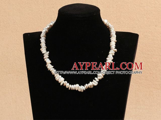 Best Mother Gift Graceful Natural White Rebirth Pearl Party Necklace With Heart Clasp