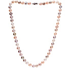 Mode A Klass 8 - 8.5mm Natural Multi Color Freshwater Pearl pärlstav Halsband ( No Box )