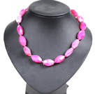 Simple Classic Design Impulse Angle Rose Red Agate Choker Necklace