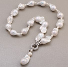 Fashion Natural White Nuclear And Freshwater Pearl Pendant Charm Necklace