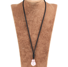 Simple Fashion A Grade Rose Quartz Fox Pendant Necklace