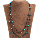 Pretty New Long Style Blue Turquoise Chips Necklace(Also can be Bracelet)