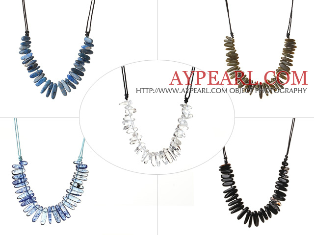 5 Pcs Vintage Style Teeth Shape Multi Stone Shourouk Necklace