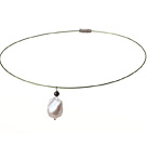 Simple Fashion Style Natural Neclear Pearl Pendant Nekclace