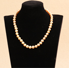 Best Mother Gift Graceful 9-10mm Natural Pink Freshwater Pearl Party Necklace
