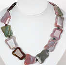 Chunky Necklace Indian Agate halskjede for kvinner