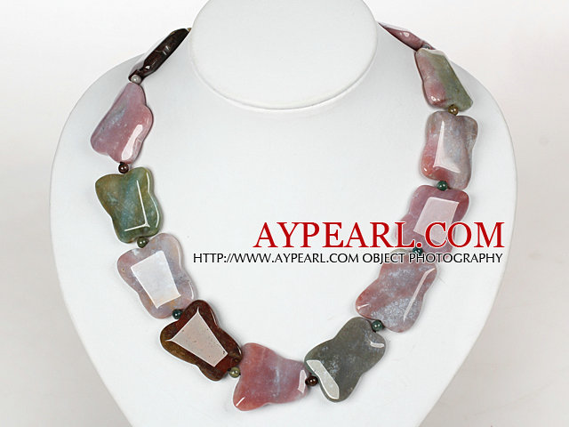 Chunky Necklace Indian Agate Necklace for Women