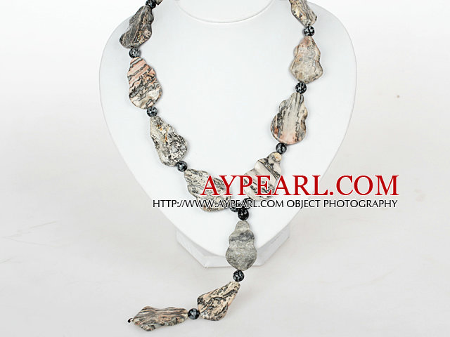 Y Necklace Picasso Stone Necklace for Women