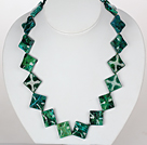 Discount Rhombus Shape Phoenix Stone Necklace with Moonlight Clasp