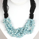 Gras collier multi brins Aquamarine Collier Chips