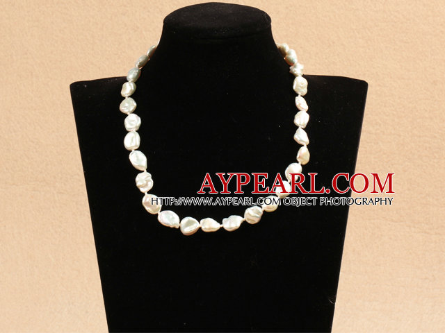 Bästa Mother Gift Graceful oregelbunden form Natural White Rebirth Pearl Party Halsband