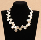Wholesale White Pearl and Korea Jade Necklace with Lobster Clasp