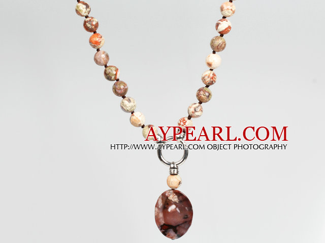 Jasper collier pendentif Agate Photo