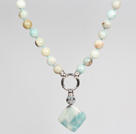 Wholesale Natural Amazon Stone Pendant Necklace Jewelry