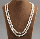 Elegant Elegant Pearl cartofi lung stil natural alb colier parte / pulover lanț