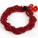 Multi Strands Faceted Red mit bunten Kristall-Armband