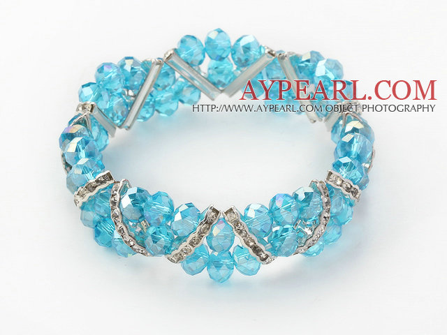 Lake Blue Lake Blue Series Kristall Elastic Armreif mit Strass