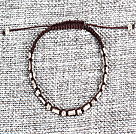 Wholesale 6 PCS Pupular Alloyed Accessory Brown Thread Hand-Knitted Bracelet