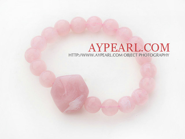 3 Pièces rose Bracelet Bracelet extensible acrylique (totales 3 pièces)