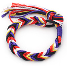 Simple Style Multi Color Thread Adjustable Woven Wish Bracelet