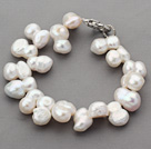 Single Strand Top Drilled Cucurbit Shape Freshwater Pearl Bracelet