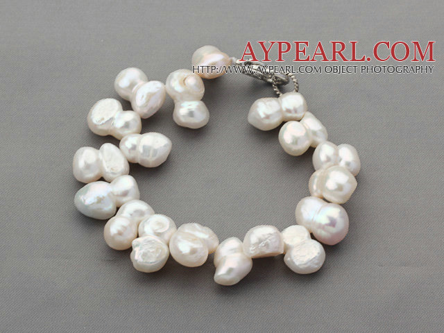 Single Strand a foré Cucurbit Forme Bracelet de perles d'eau douce