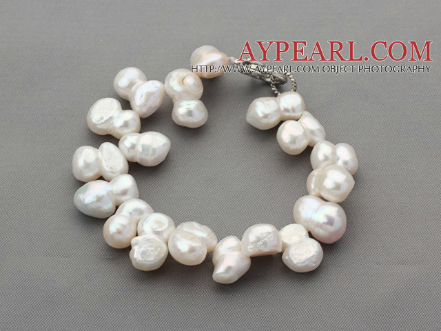 Enkelt Strand Høyt Boret cucurbit Shape Freshwater Pearl Bracelet