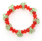 2013 Conception de Noël rouge et vert Bracelet Crystal Stretch