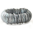Classic Design Gray Color Trochus Shell Stretch Bracelet