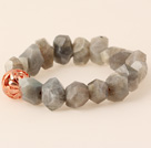 Wholesale Fashion Incidence Angle Flashing Stone Bangle Bracelet With Golden Ball