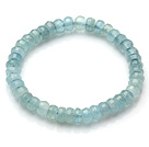 2014 Summer Fashion Une année facettes Aquamarine bracelet élastique 